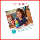 Melissa   Doug Rainbow Stacker Wooden Ring Educational Toy - Wooden Rainbow Stac