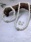 3 Pcs Pearl Jewelry Sets For Women Faux Pearl Necklace Bracelet Earrings Set Usa
