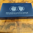 2024-s Morgan   Peace Two-coin Reverse Proof Set Silver Dollar 24xs Ogp Box Coa