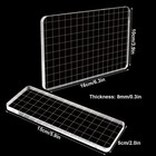 2 Pieces Large Stamp Blocks Acrylic Clear Stamping Blocks Tools With Grid Lin   