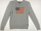 Polo Ralph Lauren Intarsia American Flag Sweater Big Kid Size L 14-16 Excellent