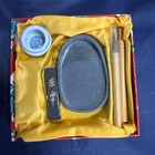 Eiraku Calligraphy Brush Inkstone Set Art Supplies Used