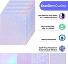 36 Sheets Holographic Sticker Paper Transparent Holographic Vinyl Laminate Film