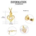 Birthstone Crystal Urn Necklace Heart Memorial Keepsake Pendant Rose Cremation