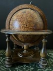 Olde World Globe Made In Italy 1970s Baroque Style Desktop Wood Stand 12  Tall