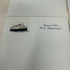 1950s Cunard Line Ocean Liner Britannic Stationery Letterhead And Envelope