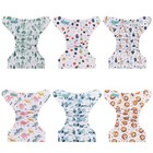 Alvababy 6 Pack Cloth Diaper With 12 Inserts One Size Adjustable Washable Reu   