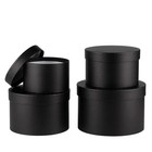 Round Gift Boxes With Lids Black Flower Box For Arrangements Round Box Set Of   