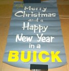 Very Rare Big Vtg 1950 s Buick Dealer Window Display Poster Xmas Christmas Mcm