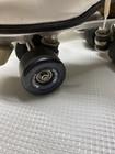 Vintage  Chicago  Roller Skates Size 4white  Leather With Metaflex  Wheels