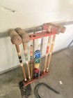 Vintage Wood Croquet Set With Stand - 4 Player - 1950s Style - Great Character 