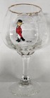 Vintage Lot Of 7 Daniel Baer   snooty Fox  Crystal Wine Glasses With Gold Trim