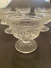 Set Of 12 Vintage Anchor Hocking Wexford Clear Glass Dessert Cups Sherbet Dishes