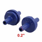 Aquarium Plastic Air Pump Double Head Check Valves Blue 50 Pcs