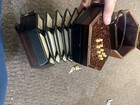 Lachenal   Co Antique Concertina 21 Button Instrument Case Accordion  112495
