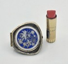 Vtg Revlon Futurama Lipstick Refill Compact Case With Mirror Strawberry Vanilla