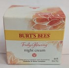 Lot Of 4 - Burt s Bees Truly Glowing Night Cream 1 8oz  Each New In Box