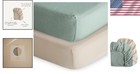 Ultra-soft Muslin Fitted Crib Sheet 2-pack   192 Thread Count In Roman Green fog
