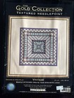 Vintage Textured Charted Needlepoint Kit Dimensions Gold Collection Nip 8x8 
