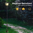 2 Pack Of Solar Lamps 67  Post Light Aluminum Pole Outdoor Vintage Street Lamp