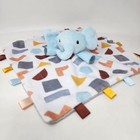 Parents Choice Elephant Security Blanket Baby Lovey Plush Shapes Geometric