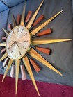 Metamec Sunburst Clock Gold Coloured Version Working New Movement Gc 60   s
