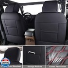 Huidasource Wrangler Jl Front Seat Covers  Breathable Faux Leather Car Seat C