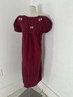 Vintage 1970s Boho Oaxan Mexican Cotton Floral Day Dress