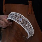 5 2cm Tall Classical Cz Crystal Wedding Queen Princess Tiara Crown For Women
