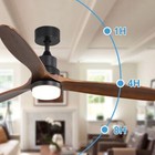 Bw60 Inches W lights solid Wood Blades noiseless Reversible Motor remote Contro