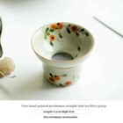 Hand Painted Persimmon Tea Strainer Filter Infusers Ceramic Tea Set Tea Ceremony