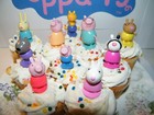 Peppa Pig Deluxe Cake Toppers 14 Set With 10 Figures  2 Fun Stickers And Rings 