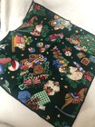 12 Vintage Green Festive Christmas Cloth Napkins New Condition 