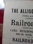 1888 Print Ad Allison Manufacturing Philadelphia Railroad Cars Supplies Bridges