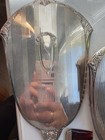 Antique Sterling Silver 3 Pc Vanity Set Hand Mirror Hair Brush Comb Monogram S