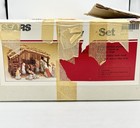 Vintage Sears Nativity Set 11 Porcelain Figures 71-m97930 Christmas Wood Stable