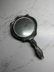 Antique Sterling Silver Victorian Art Nouveau Repousse Hand Mirror Stamped
