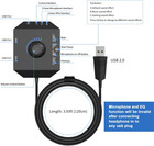 Usb Hub With Audio Adapter  External Sound Card With 3 5mm Headphone Microphone
