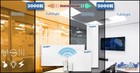 2 Pk 1x4 Led Flat Panel Light Remote Control 3000k-5000k Dimmable Office Troffer
