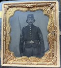 Civil War 1 6 Tintype Of An Armed Soldier 