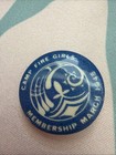 Vintage 1945 Camp Fire Girls Membership Pinback Button 3 4 