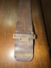 Vintage Antique Emile Deblon Belt 1880-1920 Leather 75    Brass Buckle Old