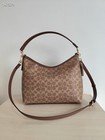 Coach Cv975 Laurel Shoulder Bag In Signature Leather Tan brown Outlet New 