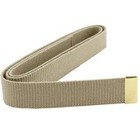 Usmc Marine Corps 55    Khaki Uniform Belt Cotton W  24k Gold-plated Tip