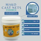 Mako Cast Net - 3 8  Sq  Bait Mesh   free Speedy Shipping From Florida  