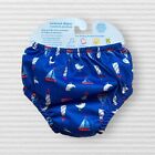 New I Play Toddler Boys Nautical Theme Swim Diaper Blue Re-usable Size 6m