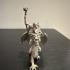 Vintage Smb Pewter Dungeons Anddragon Figurine Statue W  Wizard Rider And Staff 