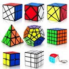 9 Pack Speed Cube Set - Magic Puzzles  Pyraminx  2x2  3x3  4x4  Megaminx   More 