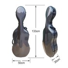 4 4 Full Size Black Cello Case Carbon Fiber Strong Light Cello Box With Wheels