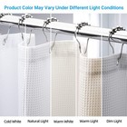 Amazerbath White Shower Curtain Fabric  Waffle 72 w X 72 l  pack Of 1  